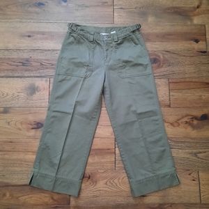 Liz Claiborne Lizwear Jeans Safari Style Cotton Cropped Pants